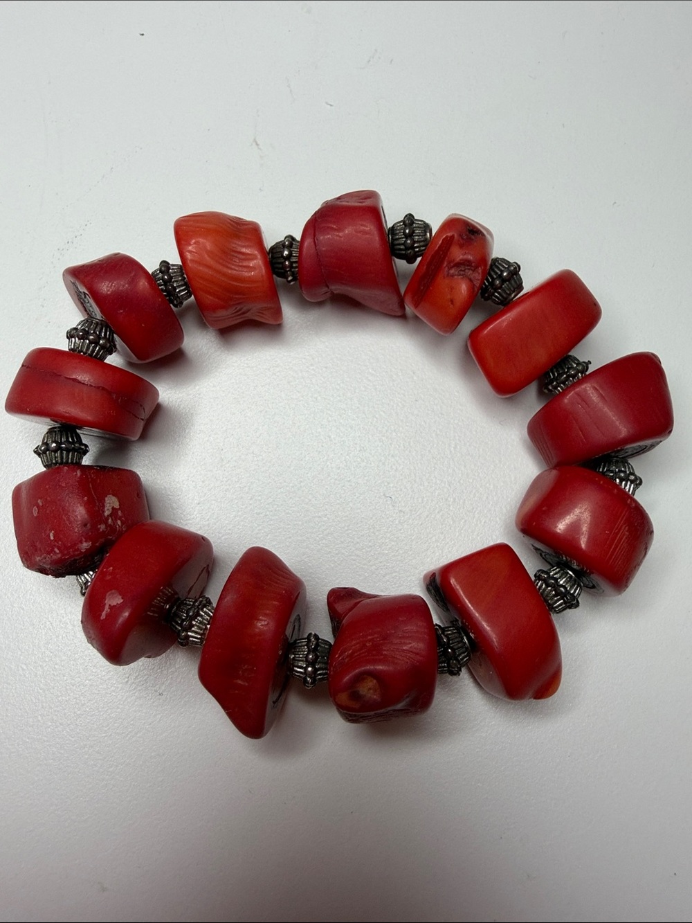 Bamboo Coral Bracelet Stretchy
